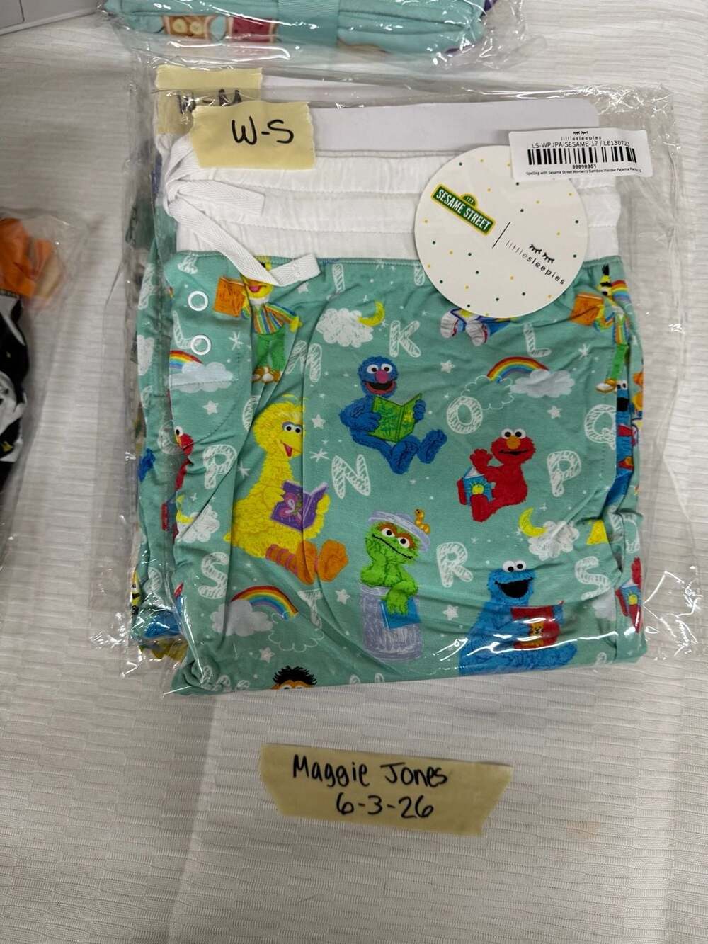 Little Sleepies Spelling with Sesame Street Women's Bamboo Viscose Pajama Pants - Picture 1 of 1